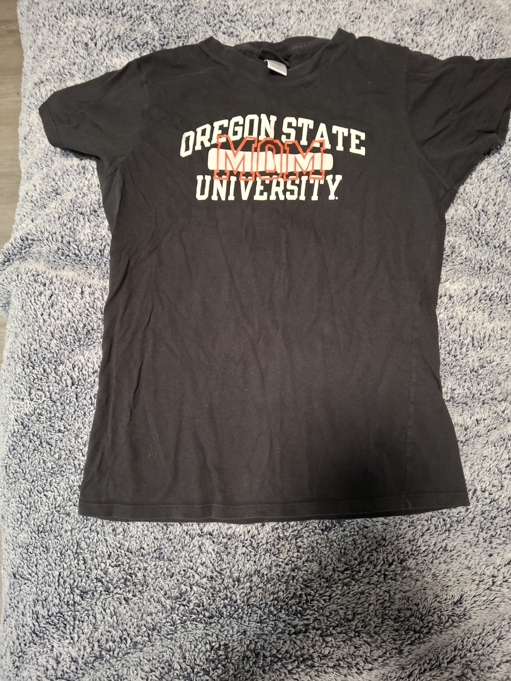 Champion Black T-Shirt with Red Logo Accent
